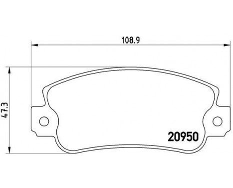 Bromsbeläggssats, skivbroms P 23 021 Brembo, bild 2