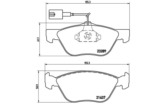 Bromsbeläggssats, skivbroms P 23 077 Brembo, bild 3