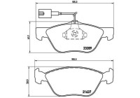 Bromsbeläggssats, skivbroms P 23 077X Brembo