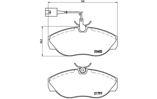 Bromsbeläggssats, skivbroms P 23 083 Brembo, bild 2