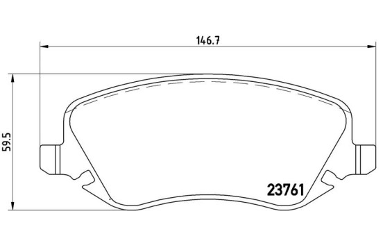 Bromsbeläggssats, skivbroms P 23 088 Brembo, bild 2