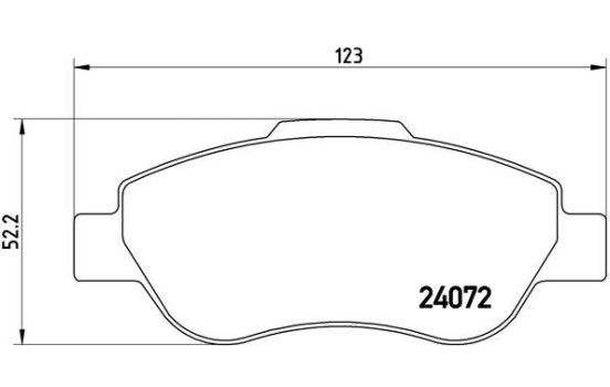 Bromsbeläggssats, skivbroms P 23 097 Brembo, bild 2