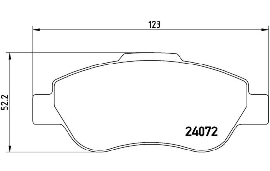Bromsbeläggssats, skivbroms P 23 097 Brembo, bild 3