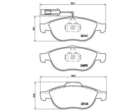 Bromsbeläggssats, skivbroms P 23 114 Brembo, bild 2