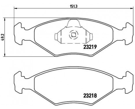 Bromsbeläggssats, skivbroms P 23 124 Brembo, bild 2