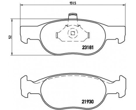 Bromsbeläggssats, skivbroms P 23 125 Brembo, bild 2