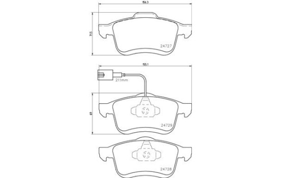 Bromsbeläggssats, skivbroms P 23 130 Brembo, bild 2