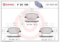 Bromsbeläggssats, skivbroms P 23 164X Brembo