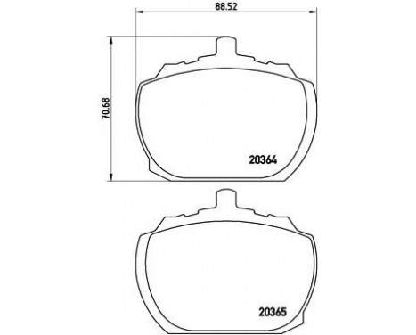 Bromsbeläggssats, skivbroms P 24 004 Brembo, bild 2