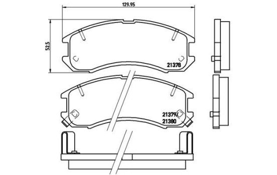Bromsbeläggssats, skivbroms P 24 024 Brembo, bild 2