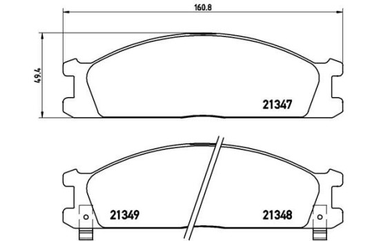 Bromsbeläggssats, skivbroms P 24 026 Brembo, bild 2