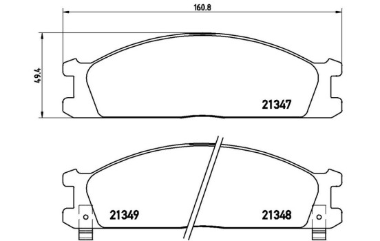 Bromsbeläggssats, skivbroms P 24 026 Brembo, bild 3