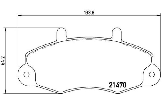 Bromsbeläggssats, skivbroms P 24 032 Brembo, bild 2