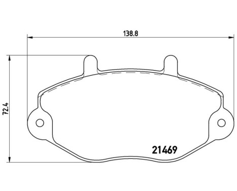 Bromsbeläggssats, skivbroms P 24 033 Brembo, bild 3