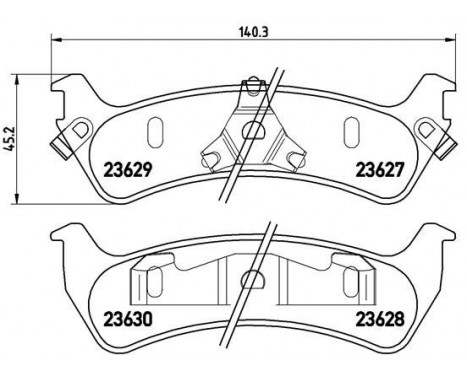 Bromsbeläggssats, skivbroms P 24 042 Brembo, bild 2