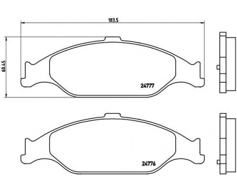 Bromsbeläggssats, skivbroms P 24 082 Brembo, bild 2