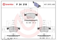 Bromsbeläggssats, skivbroms P 24 218 Brembo