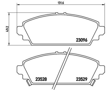 Bromsbeläggssats, skivbroms P 28 031 Brembo, bild 2