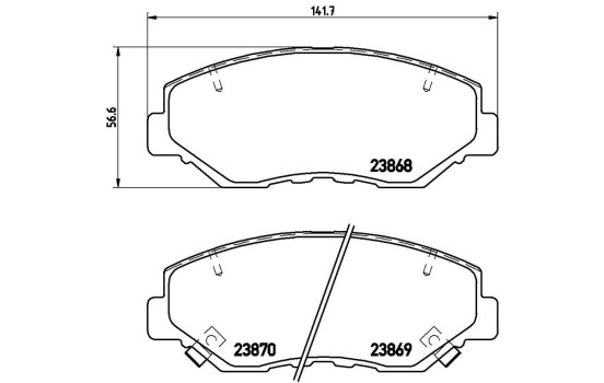 Bromsbeläggssats, skivbroms P 28 035 Brembo, bild 3