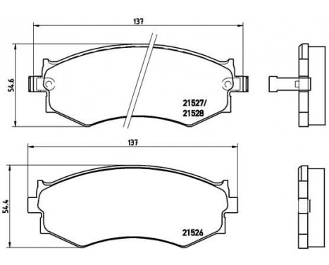 Bromsbeläggssats, skivbroms P 30 002 Brembo, bild 2