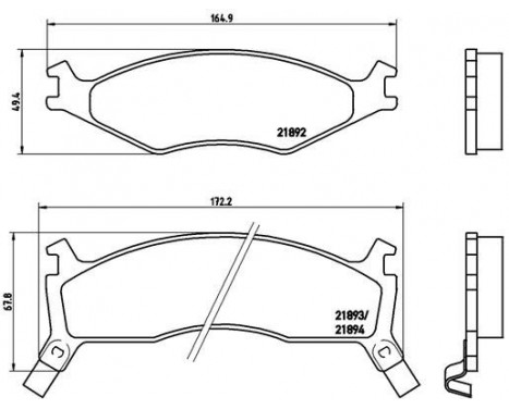 Bromsbeläggssats, skivbroms P 30 006 Brembo, bild 2