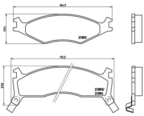 Bromsbeläggssats, skivbroms P 30 006 Brembo, bild 3