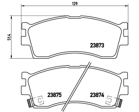 Bromsbeläggssats, skivbroms P 30 016 Brembo, bild 3