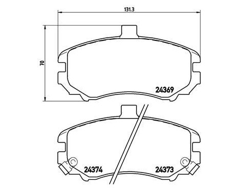 Bromsbeläggssats, skivbroms P 30 029 Brembo, bild 2