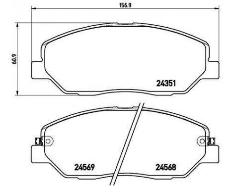 Bromsbeläggssats, skivbroms P 30 036 Brembo, bild 2