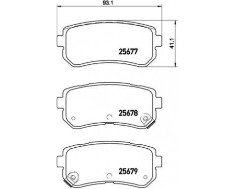 Bromsbeläggssats, skivbroms P 30 068 Brembo, bild 2