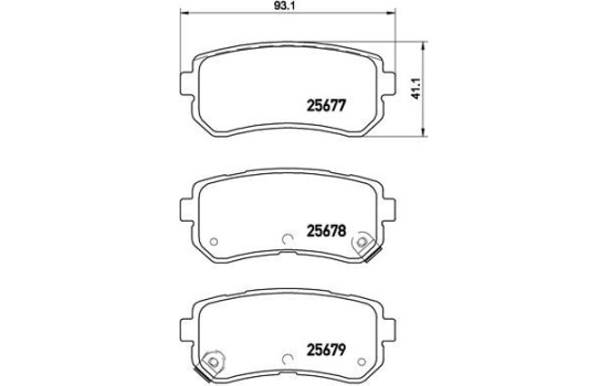 Bromsbeläggssats, skivbroms P 30 068 Brembo, bild 2