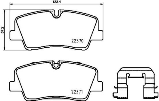 Bromsbeläggssats, skivbroms P 30 085 Brembo, bild 2