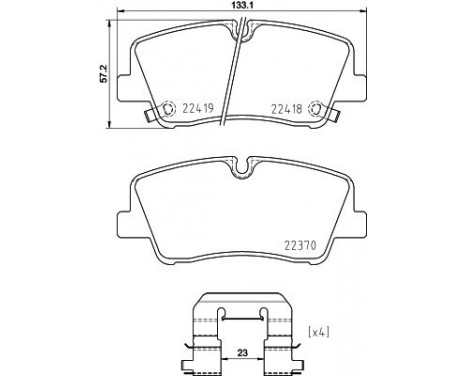 Bromsbeläggssats, skivbroms P 30 089 Brembo, bild 2