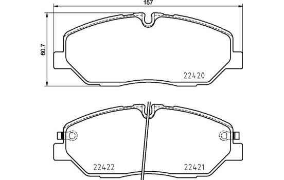 Bromsbeläggssats, skivbroms P 30 090 Brembo