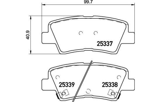 Bromsbeläggssats, skivbroms P 30 094 Brembo