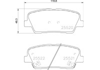Bromsbeläggssats, skivbroms P 30 104 Brembo