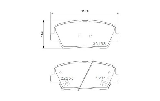 Bromsbeläggssats, skivbroms P 30 105 Brembo