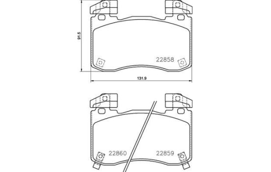 Bromsbeläggssats, skivbroms P 30 113 Brembo