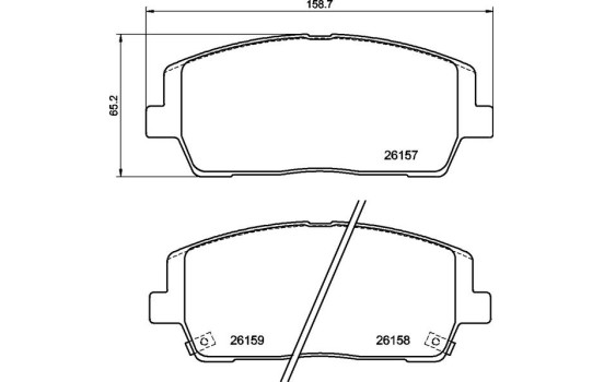 Bromsbeläggssats, skivbroms P 30 116 Brembo