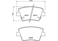 Bromsbeläggssats, skivbroms P 30 117 Brembo