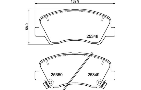 Bromsbeläggssats, skivbroms P 30 122 Brembo