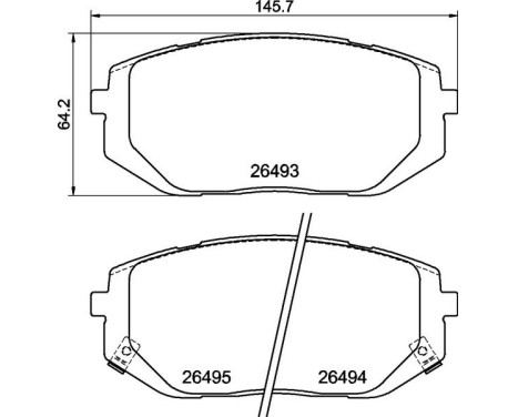 Bromsbeläggssats, skivbroms P 30 140 Brembo, bild 4