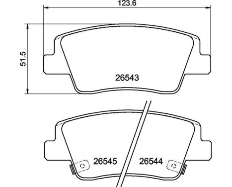 Bromsbeläggssats, skivbroms P 30 153 Brembo, bild 4
