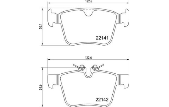 Bromsbeläggssats, skivbroms P 36 037 Brembo