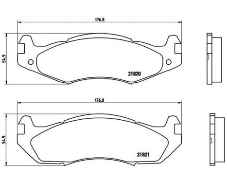 Bromsbeläggssats, skivbroms P 37 001 Brembo, bild 2