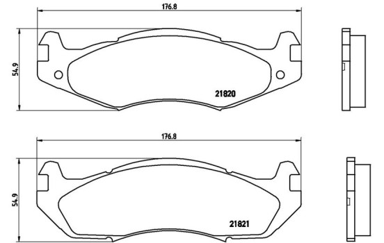 Bromsbeläggssats, skivbroms P 37 001 Brembo, bild 2
