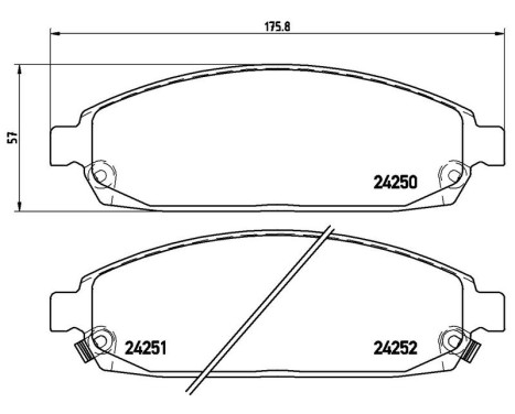 Bromsbeläggssats, skivbroms P 37 010 Brembo, bild 3