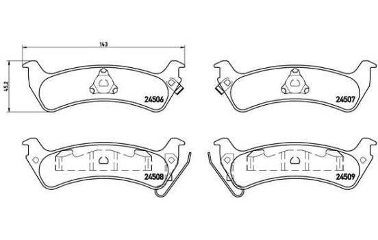 Bromsbeläggssats, skivbroms P 37 012 Brembo, bild 2
