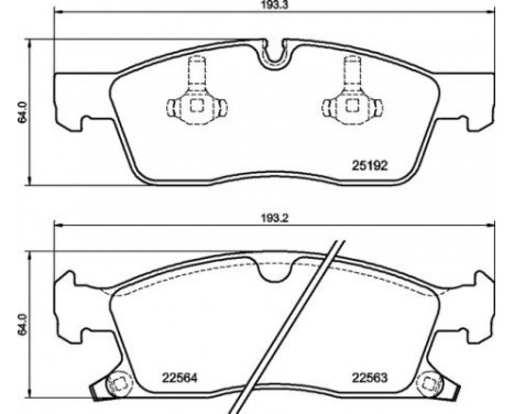 Bromsbeläggssats, skivbroms P 37 027 Brembo