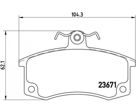 Bromsbeläggssats, skivbroms P 41 004 Brembo, bild 2